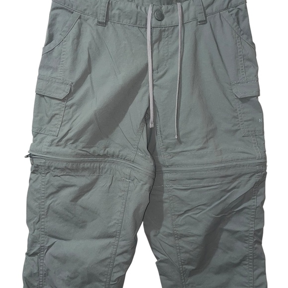 The North Face Women's Hiking Cargo Convertible Gray Nylon Zip Off Pants Sz 0 - Picture 10 of 10